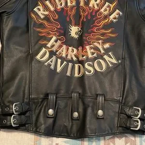 ジャケット・アウター Harley-Davidson Flame Leather Jacket Harley-Davidson Motorcycle Riding Leather Jacket Flames